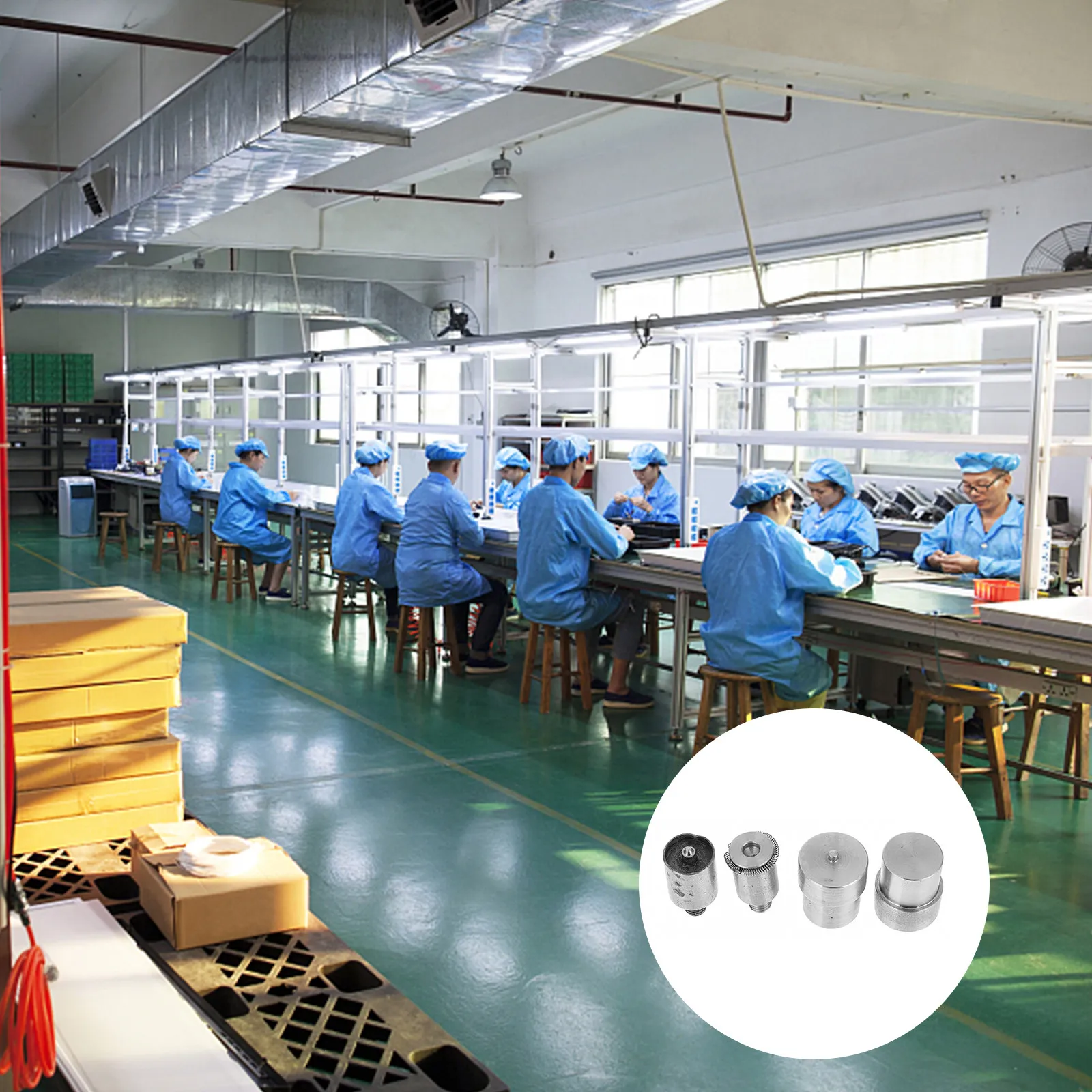 

Набор из 4 стальных матриц для кнопок-защелок, антикоррозийные, гладкие, полированные, для ручного пресса, для точного крепления кнопок, инструмент для рукоделия