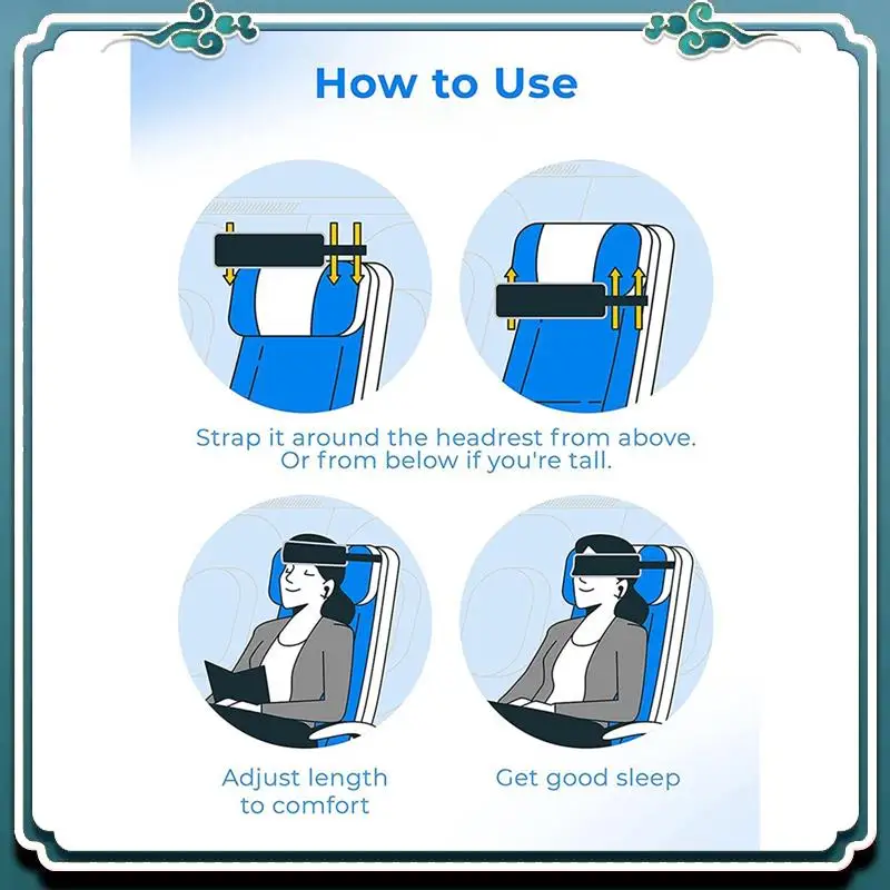 Reliable Travel Pillow Alternative Adjustable Support Belt Compact And Comfortable Neck Support Belt For Airplane And Car