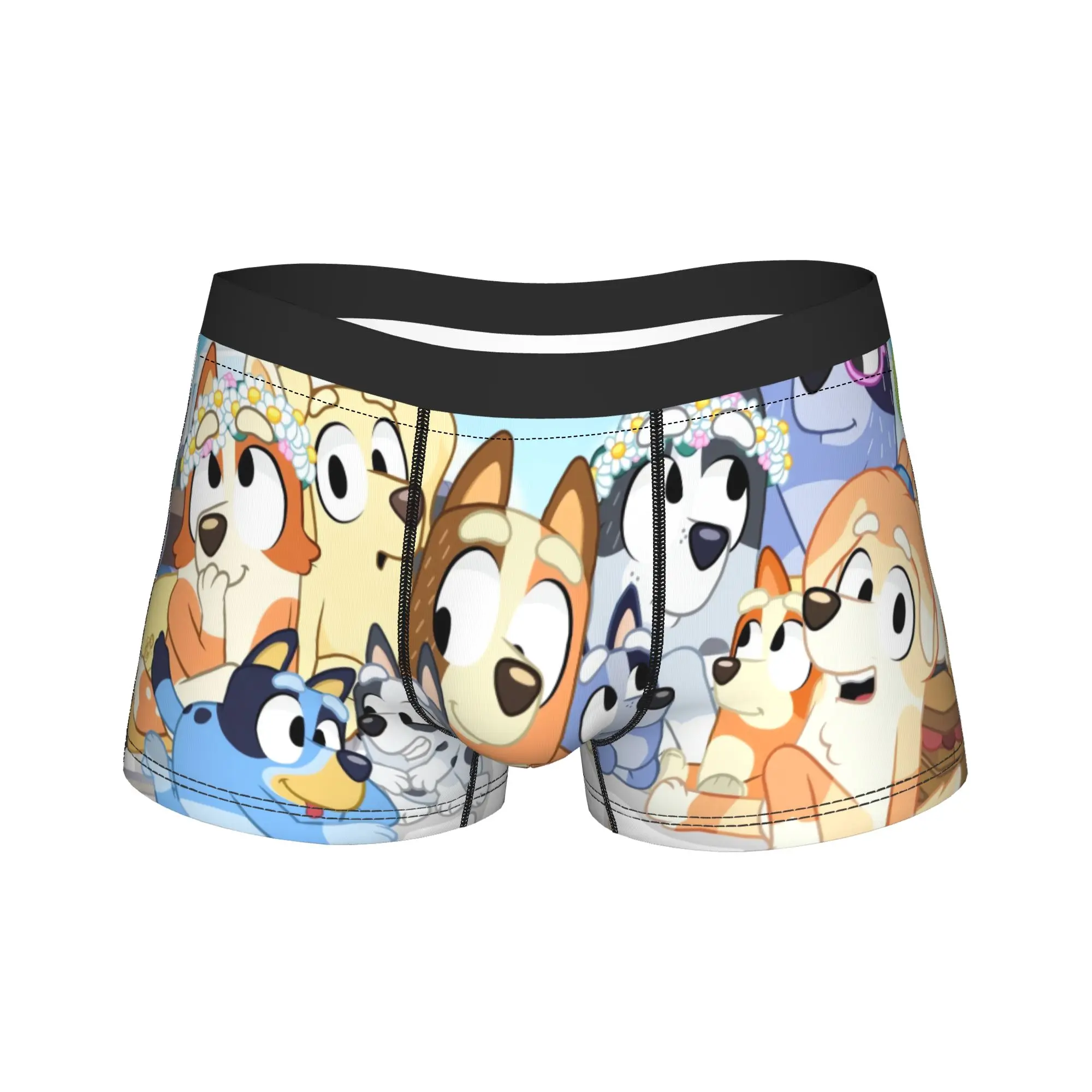 Cartoon Blueey Cute Dog Underwear  Design Boxershorts Quality Man Underpants Comfortable Boxer Brief Birthday Present