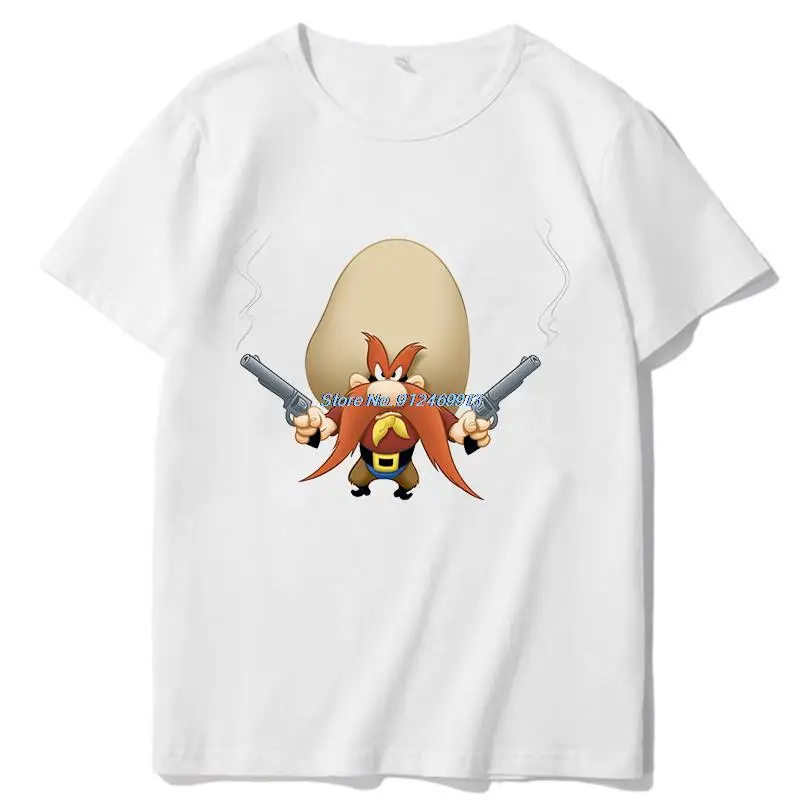 Classic graphic t shirts Yosemite Sam with a gun oversize short sleeve t-shirts Tees Tops Summer Harajuku Men's clothing