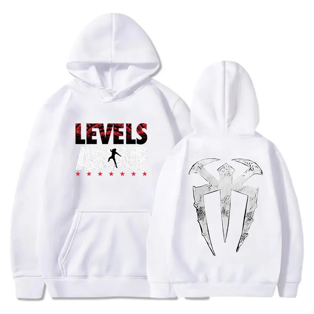 Roman Reigns Levels Above Pullover Hoodie Long Sleeve Streetwear Women Men Bluza z kapturem Fashion Clothes