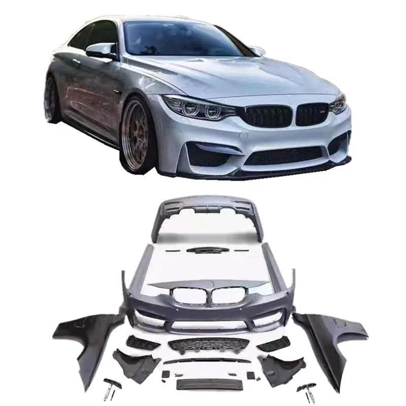 

Auto Bodykit Front Rear Bumper Assy For BMWs 3 Series F30 F35 2013-2018 Upgrade M3 M4 Style Car Parts Body Kits with Side Skirts