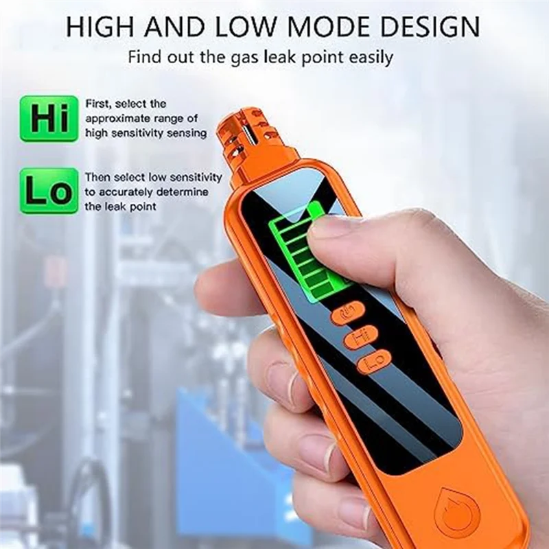 M16K-1 Piece Portable Natural Gas Detector Alarm Sound Methane Hexane With LCD Screen 2 AAA Batteries For Home A