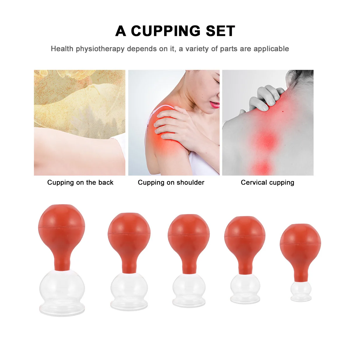 

Glass Cupping Cup，Rubber Cupping Cup Cupping Device Household Cupping Therapy Vacuum Can