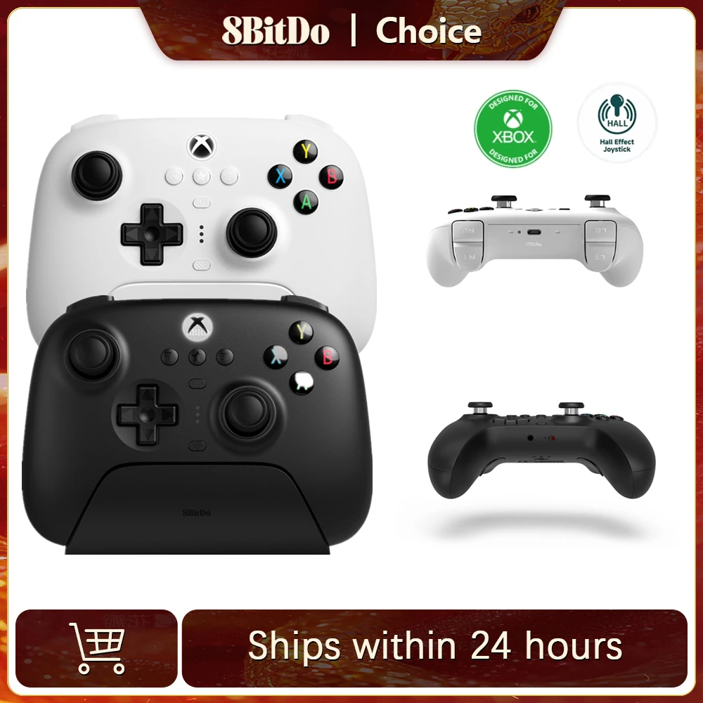 

8BitDo Ultimate 3-mode Controller Hall Effect Joysticks with Charger Dock Wired for Xbox Series X/S, Xbox One Windows Android