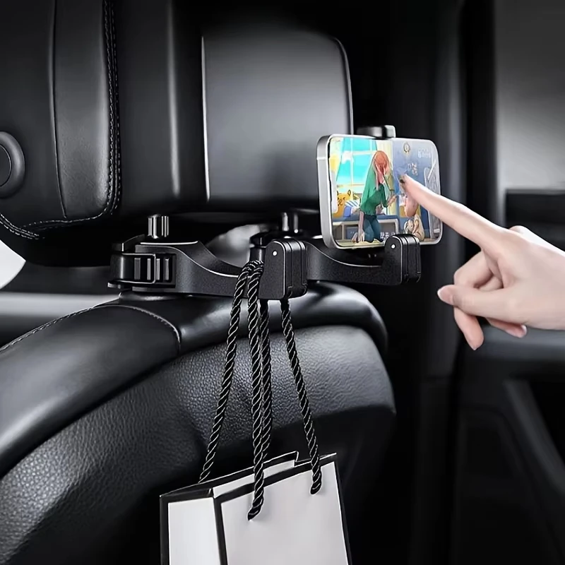 

Multifunction Rear Headrest Hook Car Phone Holder Adjustable Automobile Headrest Phone Clip for GPS Navigation