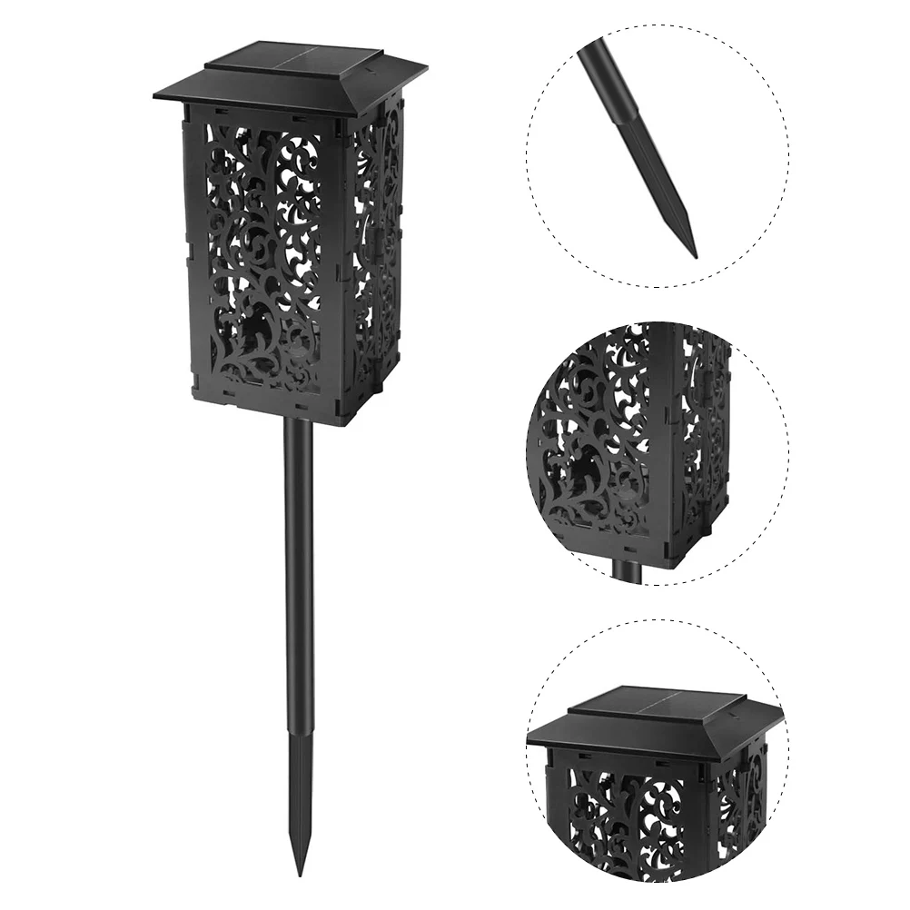 

Solar Lawn Lights LED Outdoor Garden Waterproof Decorative Pathway Yard Black Patio Energy Saving Easy Installation Fine
