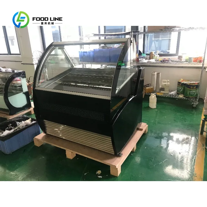 Customized Wholesale Single-Temperature Ice Cream Display Cabinet Cake and Fruit Freezer with Digital Control for Commercial Use