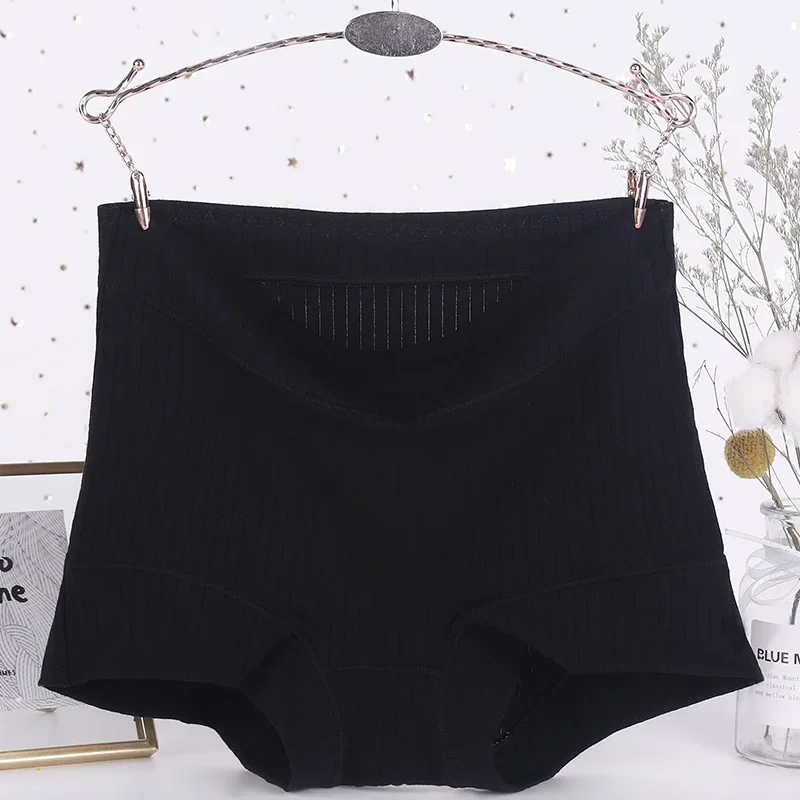 3pcs Cotton Women Panties Lady Plus Size Flat Corner Underwear Large Size High Waist Breathable Solid Color Female Briefs