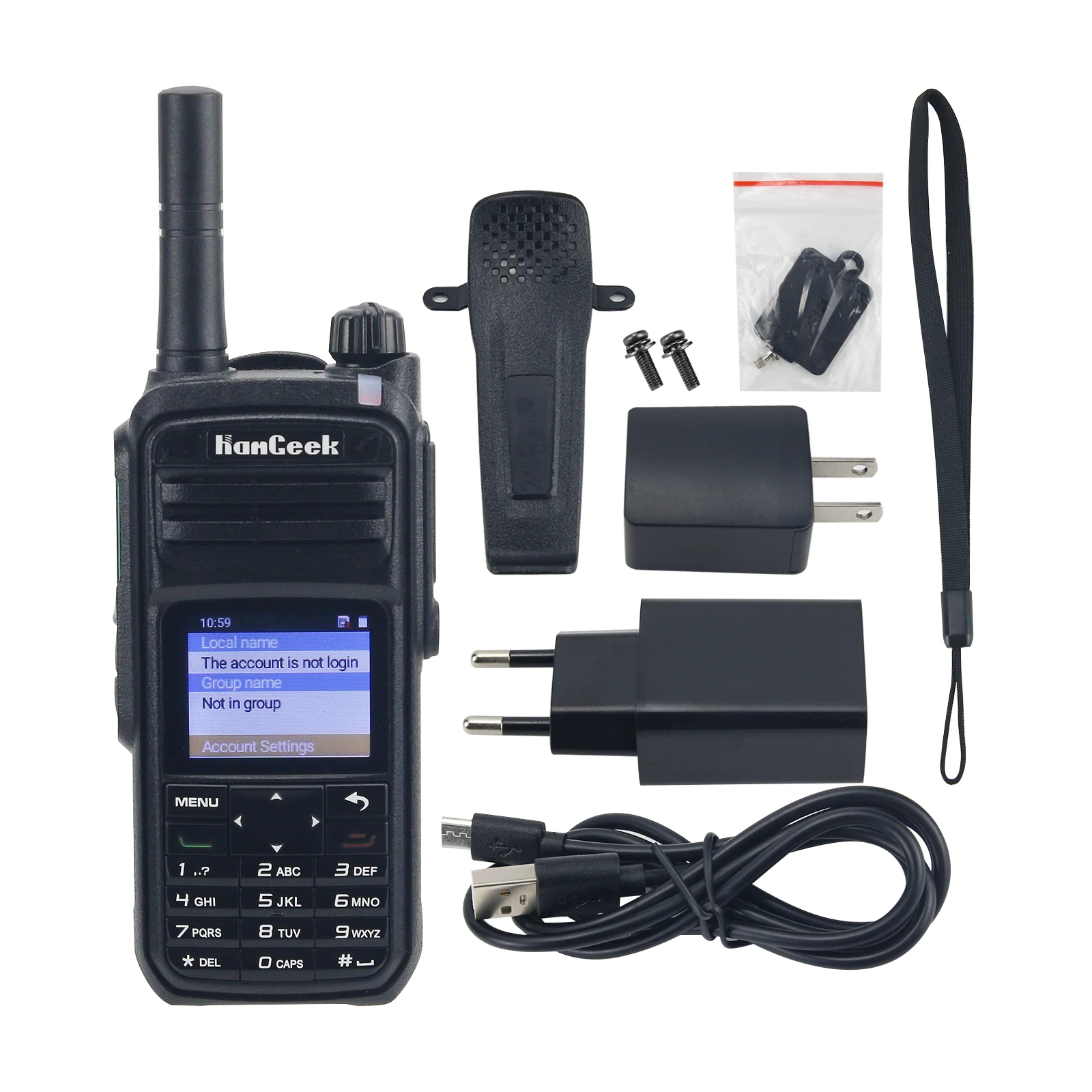 Hamgeek q168 4g poc rádio 5000km gps walkie talkie wifi bluetooth handheld transceptor para zello
