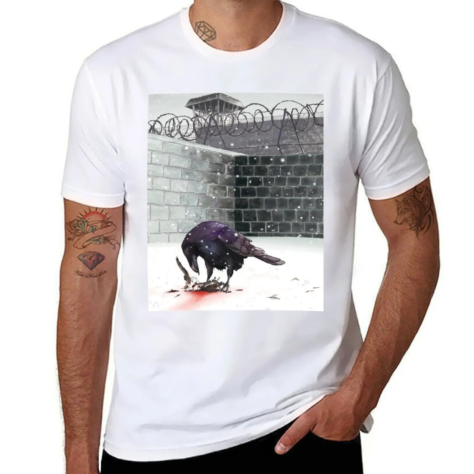 

Crow, Bloody Snow T-Shirt funny t shirts man anime t shirts for man T-Shirt