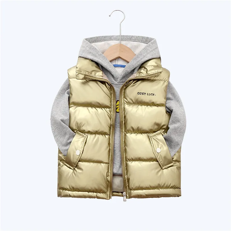 Spring Children Down Vests 3-14 Years Old Clothes For Girls Boys Fashion Warm Outerwear Coat Autumn Teens Cotton Jackets Vest