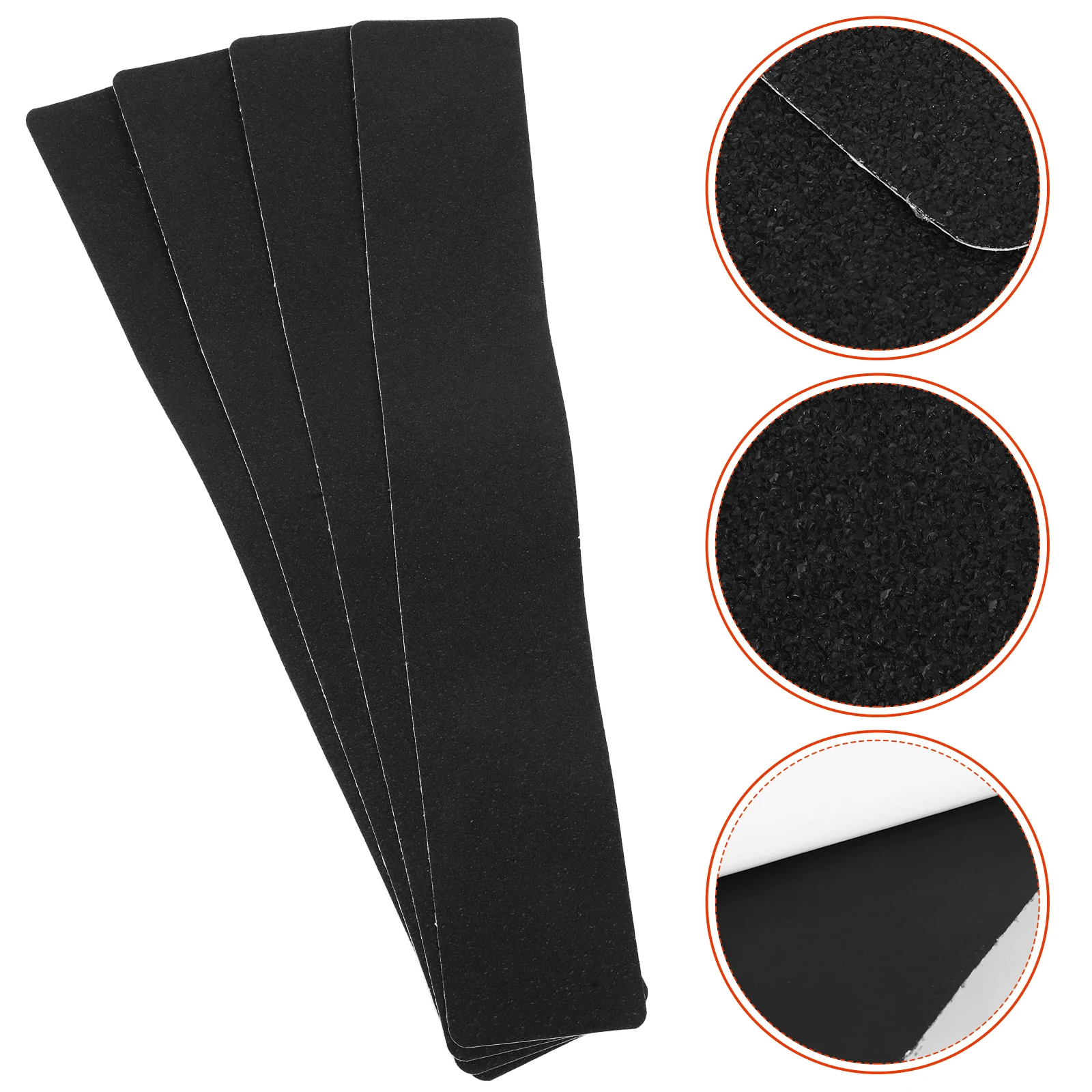 

4 Pcs Non-slip Tape Outdoor Stair Treads Clear Grip Spiral Indoor Stairs Peva Freezer Mat Staircase