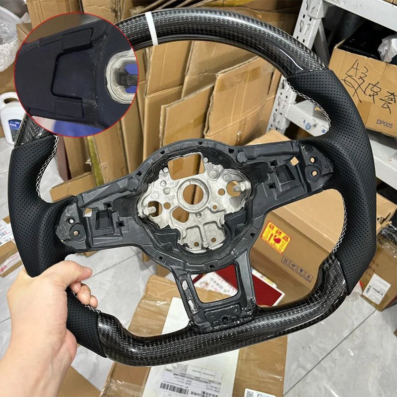 Koolstofvezel Stuurwiel Leer Alcantara Voor Volkswagen Golf 7 7.5 GTI GTD GTE R 2013-2020 Polo GTI Tiguan passat DSG