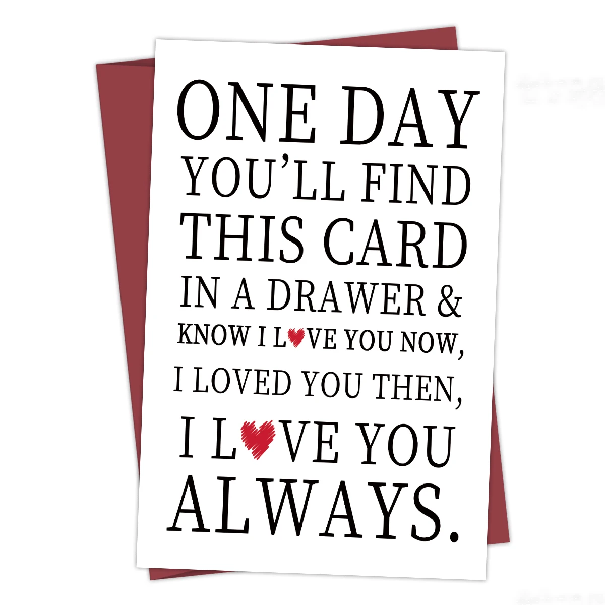 Heartfelt Love Anniversary Card, I Love You Always Greeting Card for Him Her Mom Wife Lover, Perfect for Valentine's Day,Wedding