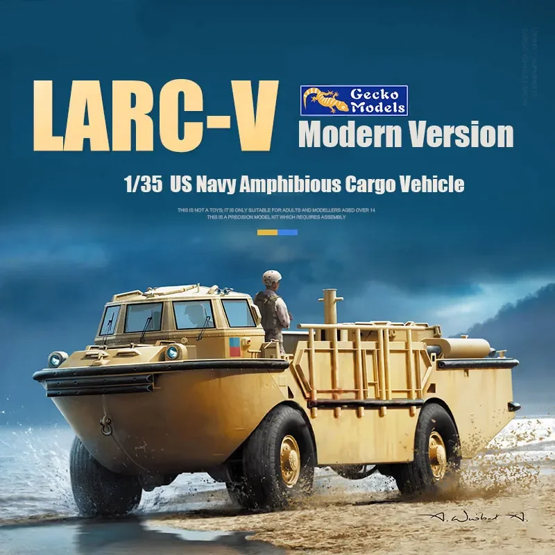 Gecko Model Assembly Model Kit 35GM0040 US Navy Amphibious Cargo Vehicle LARC-V (Modern Edition) 1/35