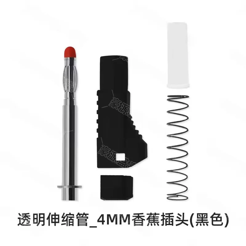 4mm Safe Banana Plug with Telescopic Transparent Sheath and Stackable Insert for Pure Copper High Voltage Resistant Lantern Plug