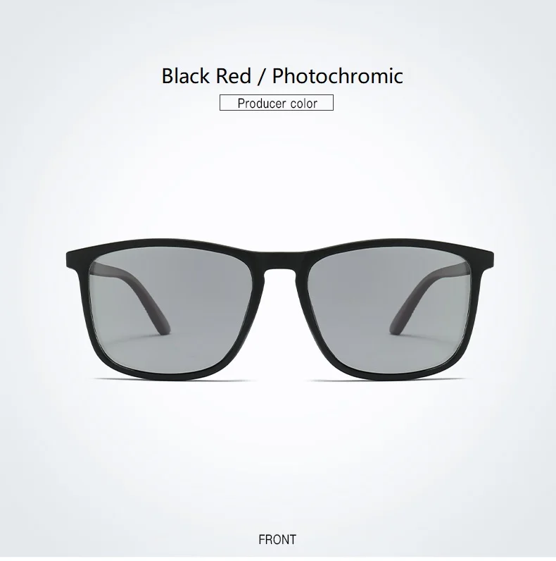 Modische Photochrome Polarisierte Vintage-Sonnenbrille für Männer und Frauen Quadratische Markendesigner-Sonnenbrille Herren Fahr- und Angelbrille – Detail 8