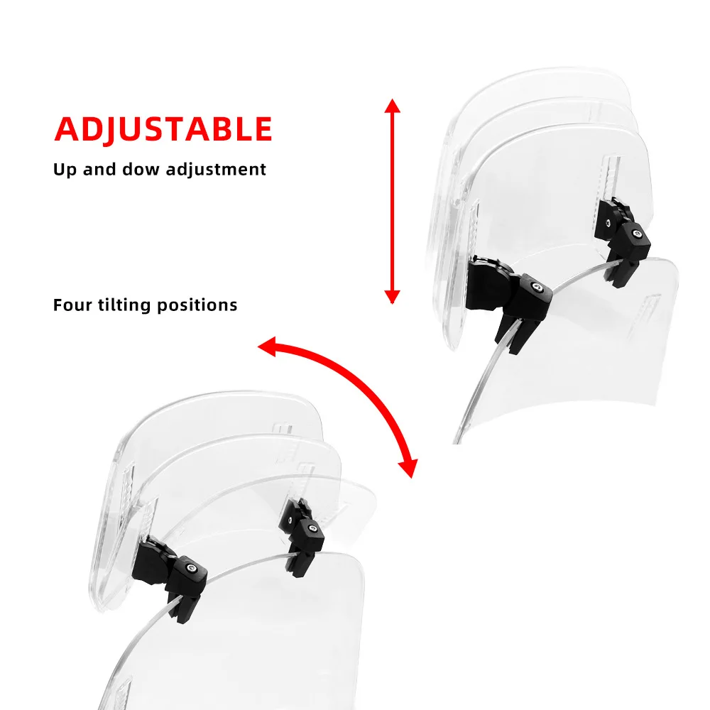 Universal Motorcycle Windshield Adjustable Extension Windshield Motorbike Windscreen For BMW/Yamaha/Honda/Suzuki
