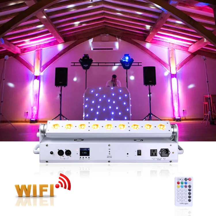 

battery ape lab dj disco linear uplights waterproof 9x15w parlights uplight wedding led stage light mixer