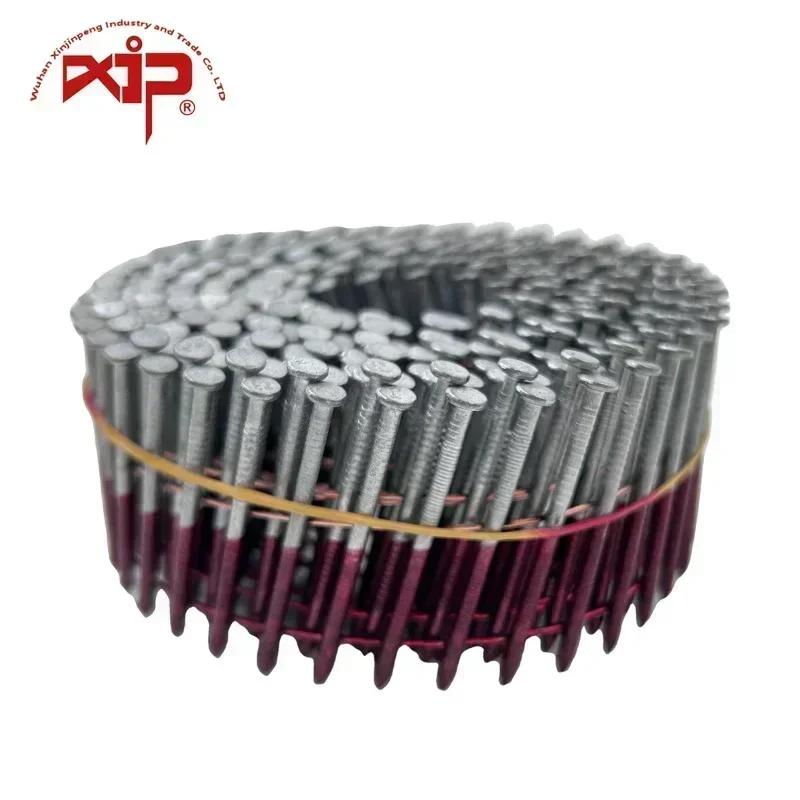 Coil Siding Nails Round Hot Dip Galvanized Carpentry Framing Nail Pneumatic  Helical Nail for Industry Pallet Coil Nailer