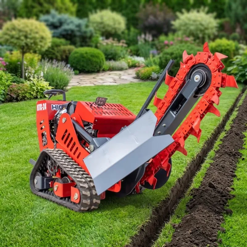 750mm Depth Stand-on Chain Trencher For Sale Factory Price Small Portable Trenching Machine For Irrigation And Pipe Laying