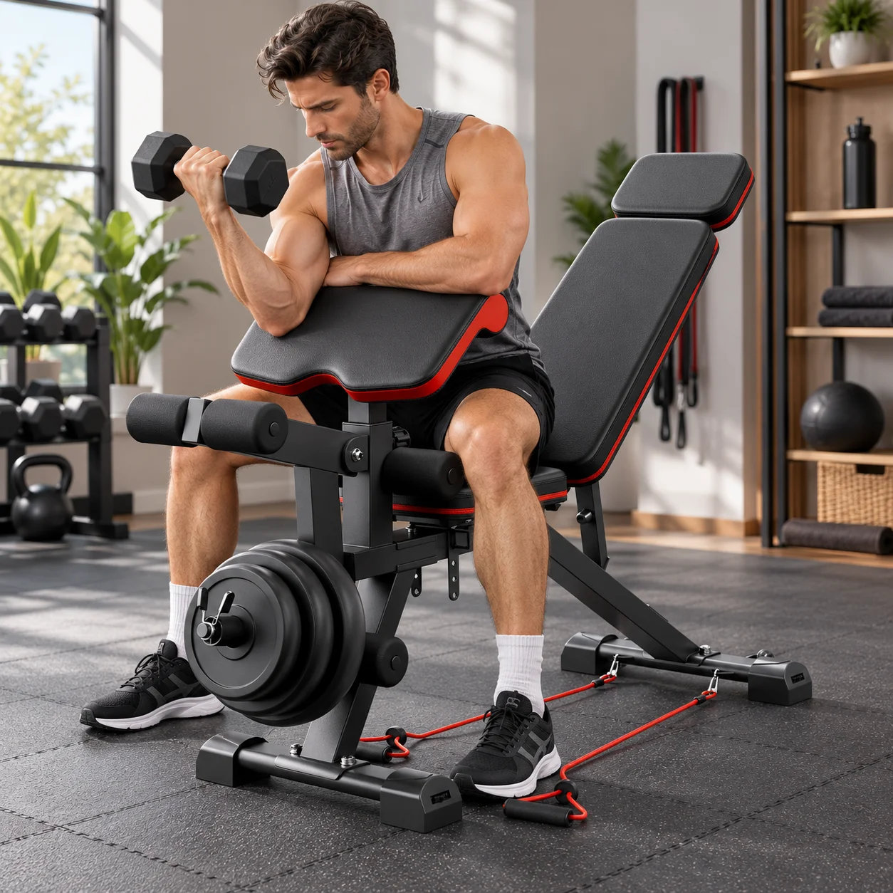 Home Gym Weight Bench - Adjustable Weight Bench with 800 lb
