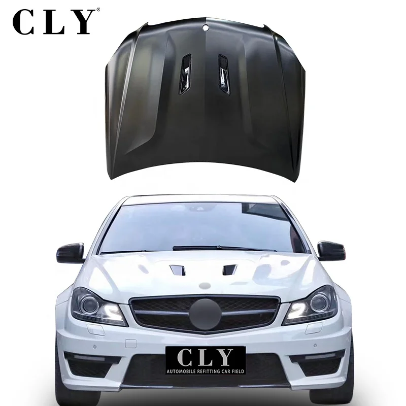 

CLY Bonnet For Benz C Class W204 Facelift 507 Model C63 Amg Model Cover Iron Hood Engine Hood 2008 2009 2010 2011 2012 2013 2014