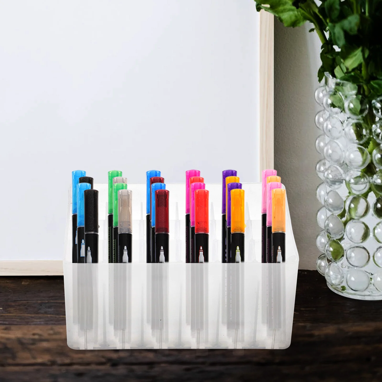 5 Pcs Pen Sorting Base Marker Storage Box Plastic Holder Markers for Desk Shelves