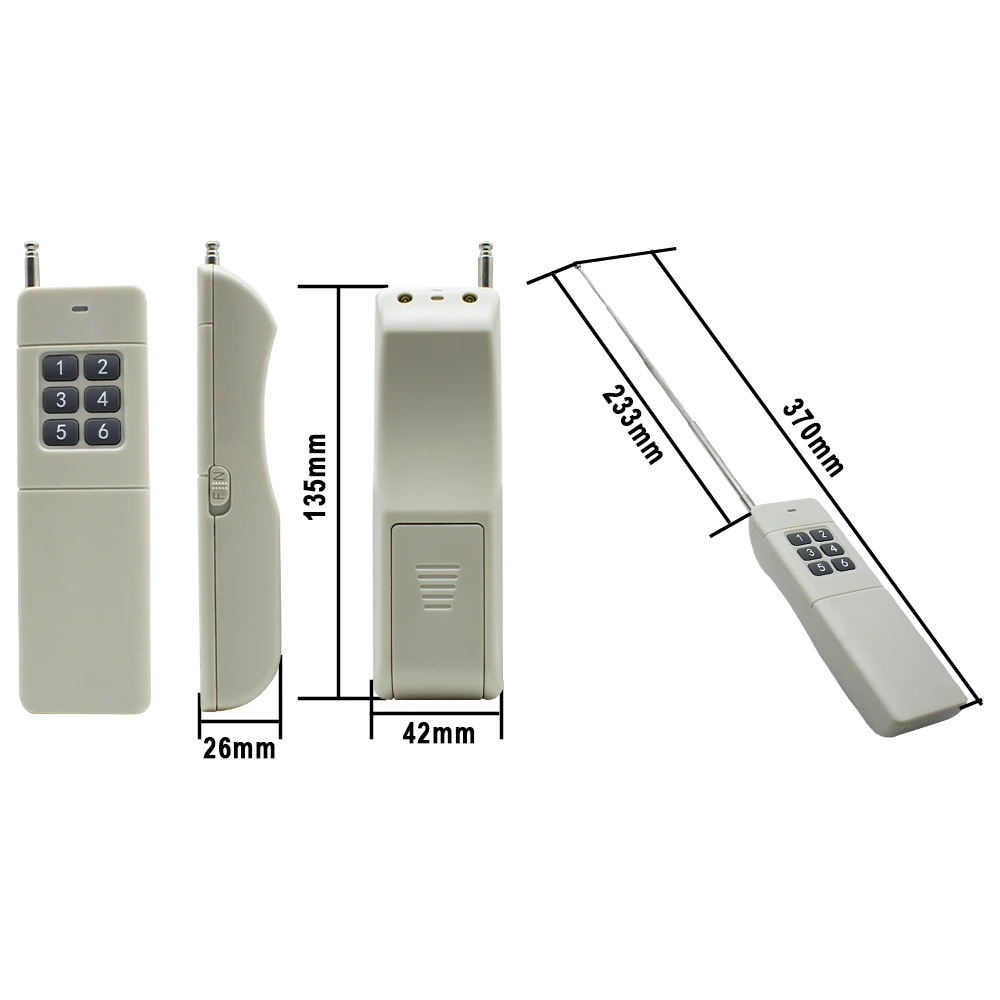 Imagem -06 - Controle Remoto para o Receptor do Interruptor Aprendendo o Código Longa Distância Antena 12 Botões 12 433mhz 6ch 8ch 12ch 433mhz