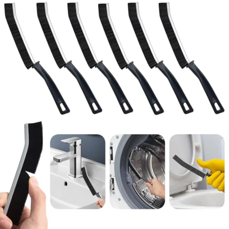 

Crevice Cleaning Brush Magic Brush Tool, Bathroom Tile Groove Gap Radiator Window Sink Alloy Cleaning Scrubbing Brushes with Lo