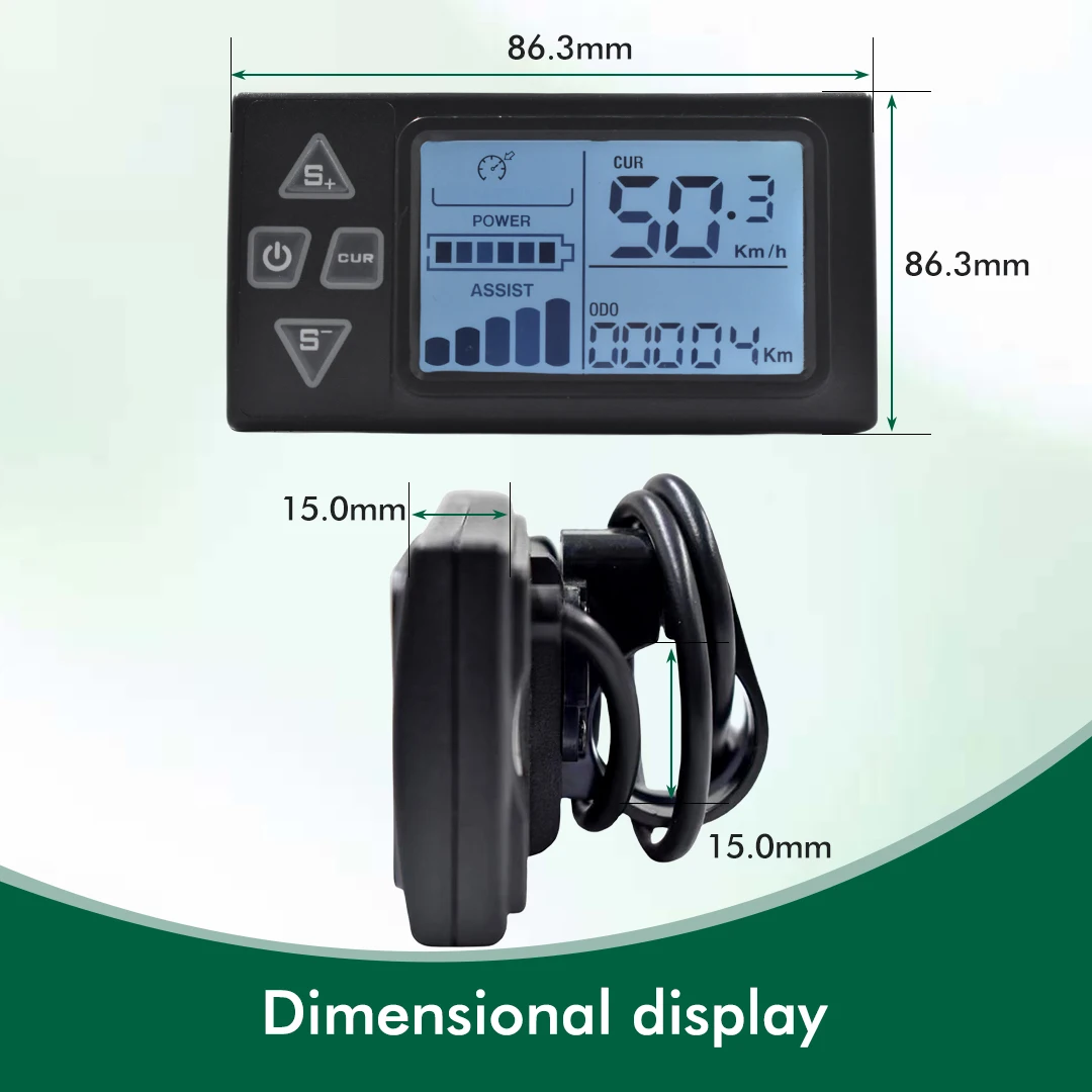 S861 misuratore di Display LCD colorato per bici elettrica spina di connessione impermeabile di grado IP65 Ebike Display intelligente bici elettrica