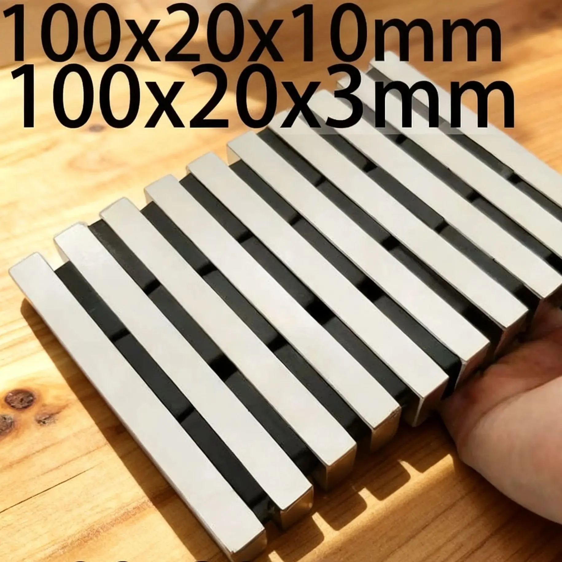 N35 100x10x3 100x10x5 100x10x10 Square Generator Bar Block Magnets for Science Motor Strong Generation Project Refrigerator