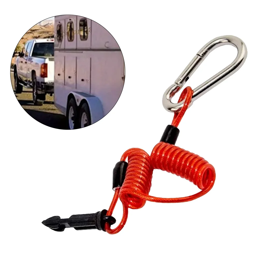 Brake System 6 Feet Trailer Cable Carbon Steel Compliant With Standards Easy Installation Process Towing Safety