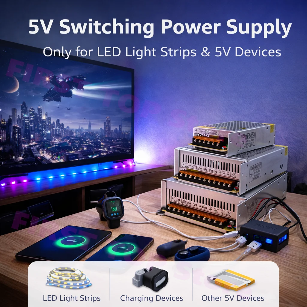 Switching Power Supply 5V Transformer 110V 220V AC to DC 5Volt 2A 6A 10A 20A 30A 40A 50A 60A 70A 80A LED Driver 20W 30W 60W SPMS