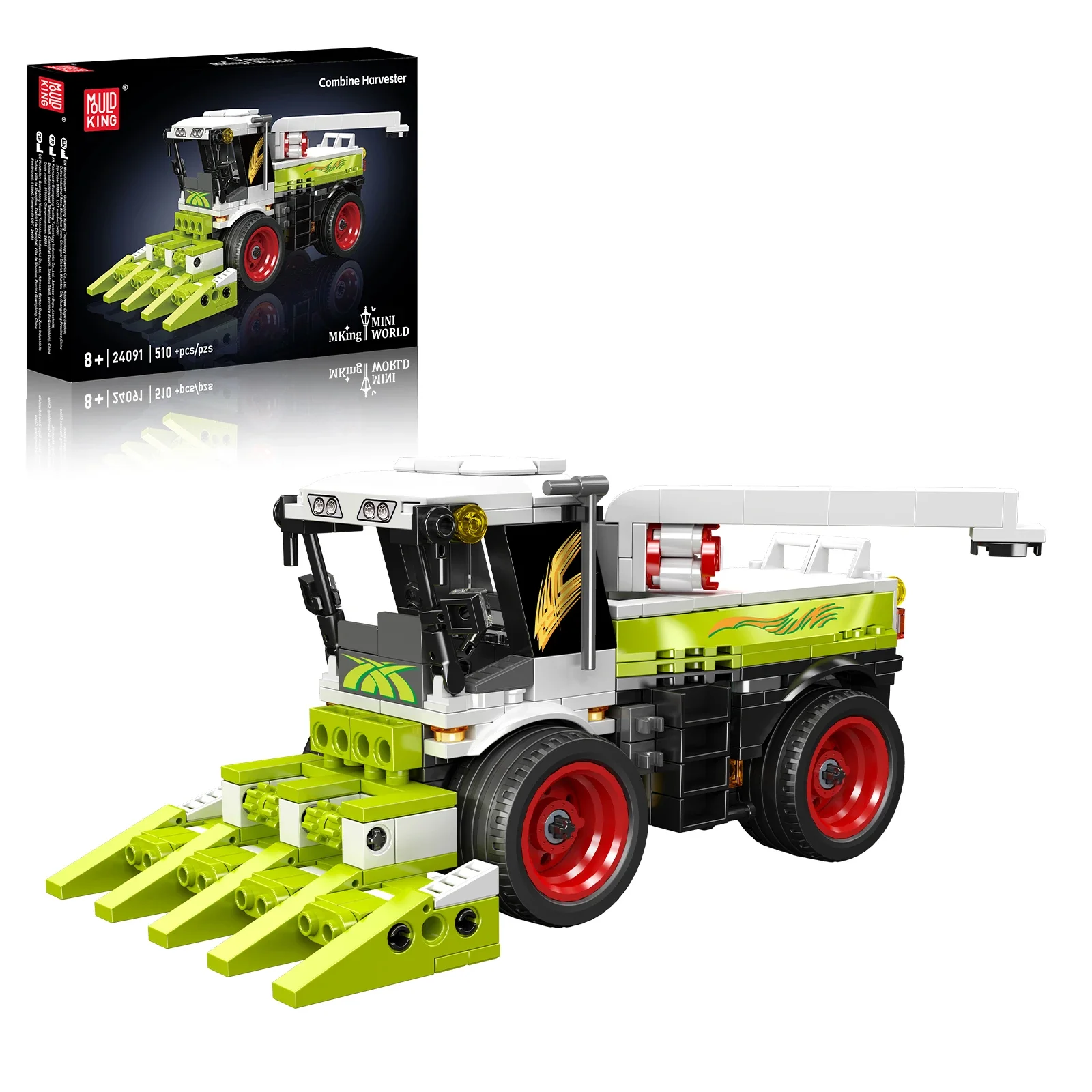 

MOLD KING 24091 510 шт. строительные блоки комбайна для взрослых, мини-зерновая сборная модель для творческих энтузиастов