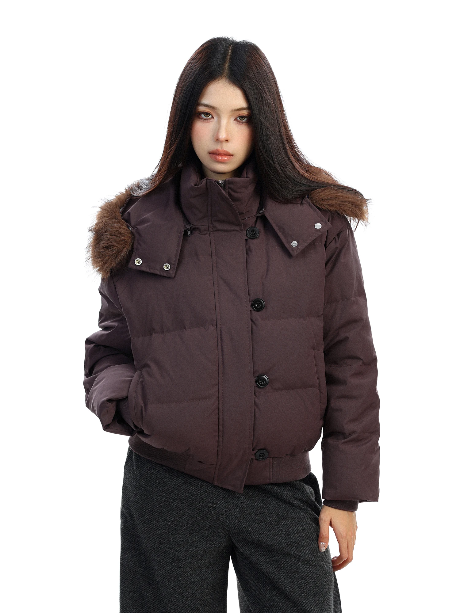 

Женская утепленная пуховая куртка с капюшоном, теплая, модная, белая, прямого кроя, в стиле ретро, для активного отдыха