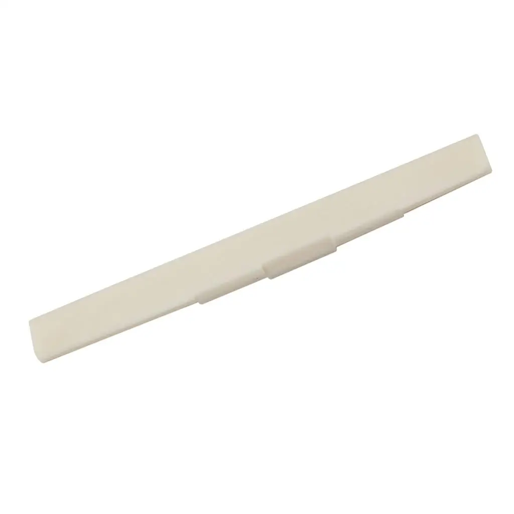 Slotted Buffalo Bone Saddle Blank 80mm for Classical Guitar Musical Instrument