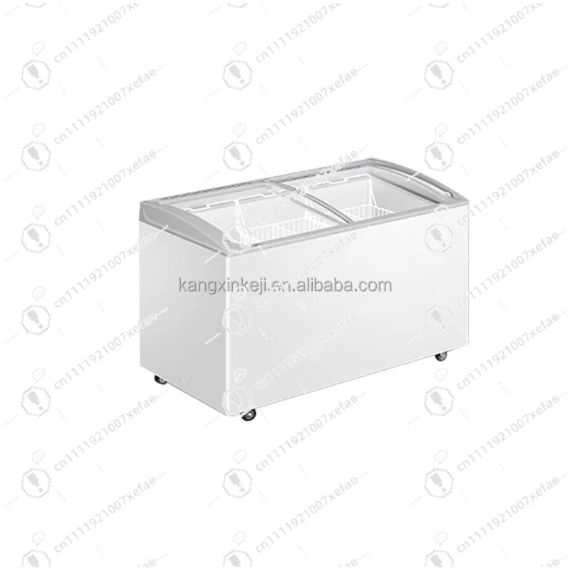 1000 Liters Single Temperature Ice Cream Display Cabinet Large Capacity Double-sided Sliding Door