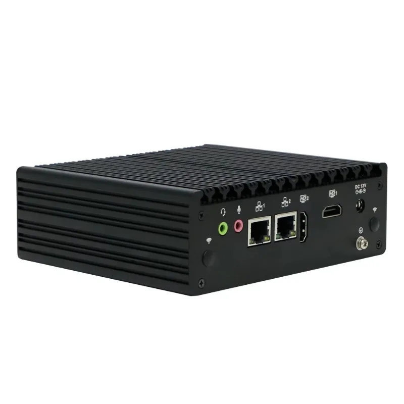 N5095 X86 Mini Pc Dual Lan Fanless Industrial Pc Nano Barebone Ubuntu Fanless Micro Mini Computer