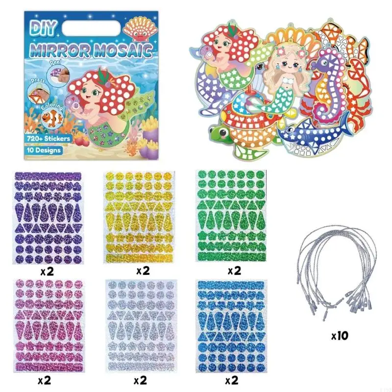 Recyclable Paper Sticker Panes Queen Theme Creative Painting DIY Craft Exemplary for Preschoolers F19E