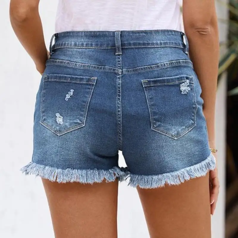 Celana Denim Wanita Kasual Pinggang Sedang Musim Semi Vintage Sle Ciwalk Sembilan Potong Celana Elastis Mikro Stretch Tee-Vinyl F...