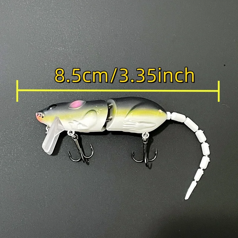 LURETV 8.5cm15g1pcs اليابانية EGREEN سطح الماء الاستيقاظ الطعم EG كبير الماوس السباحة الطعم swinbait إغراء 9008