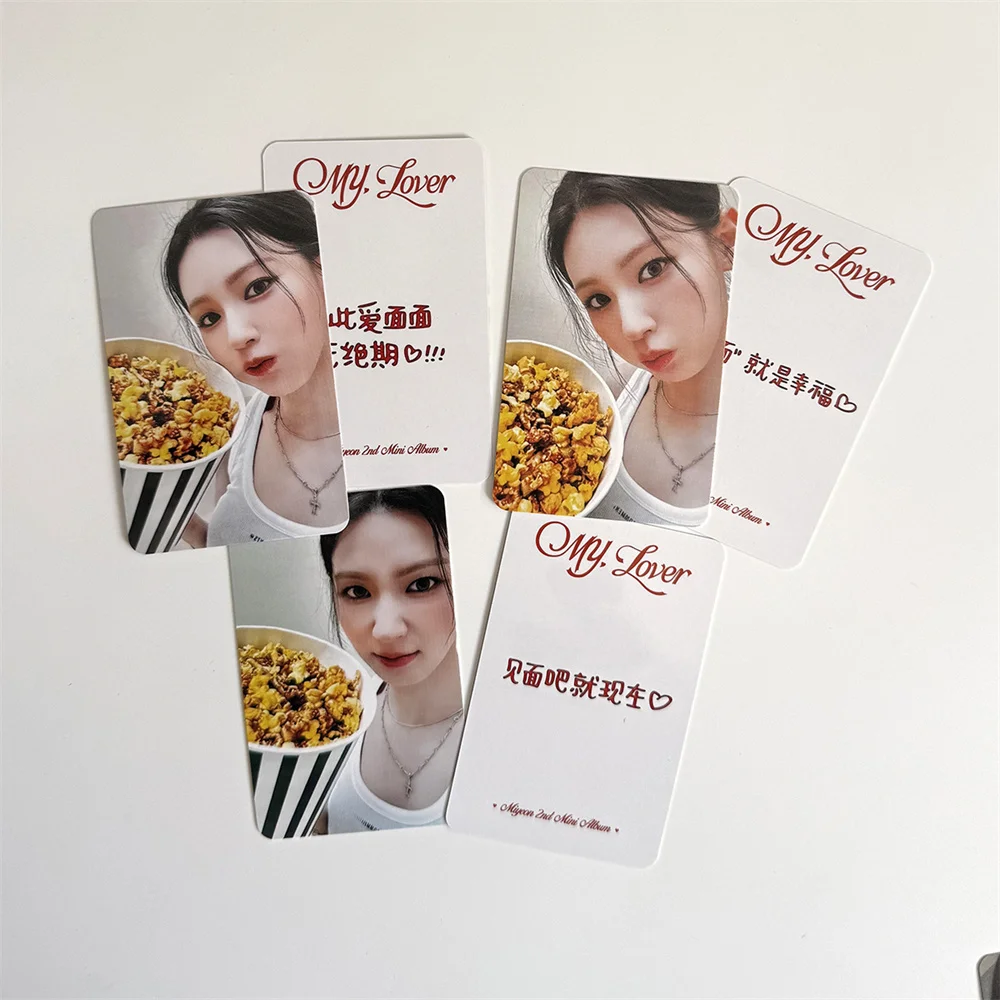 Kpop Idols Miyeon 2nd Mini Album MY LOVER Photocards 6pcs/Set Double Sides Printing Bright Film LOMO Card Fans Collection Card