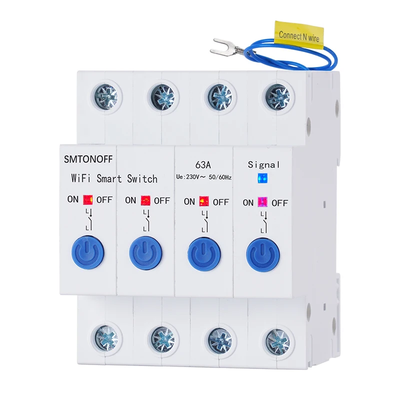 eWeLink WiFi smart switch 4 isolated channels 4 gang smart switch up to 200 channels 63A/channel timer switch remote control