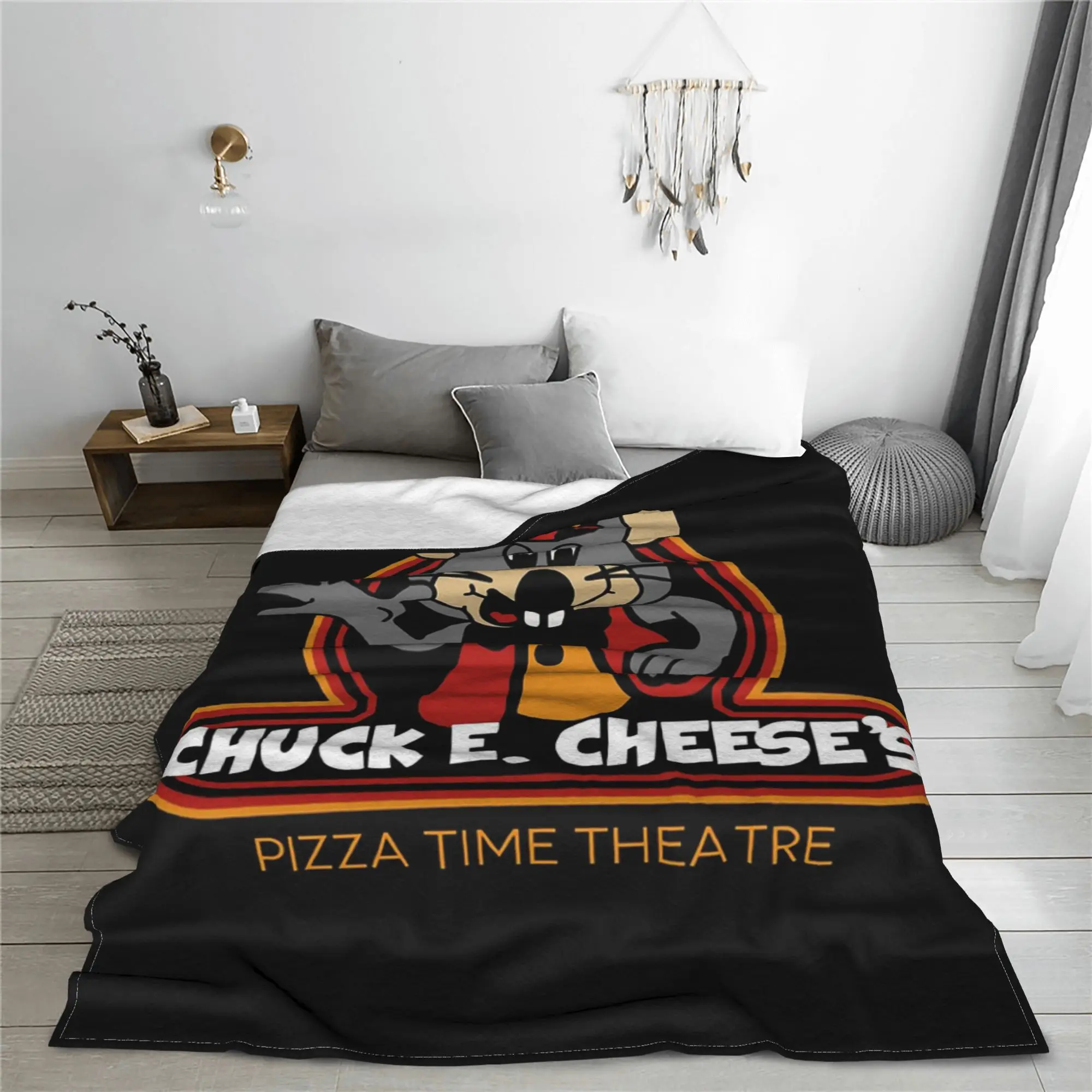 Chuck E Cheese Blankets Lightweight Fleece Sofa Throw Blanket for Home Bedroom Office Throws Bedspread Quilt