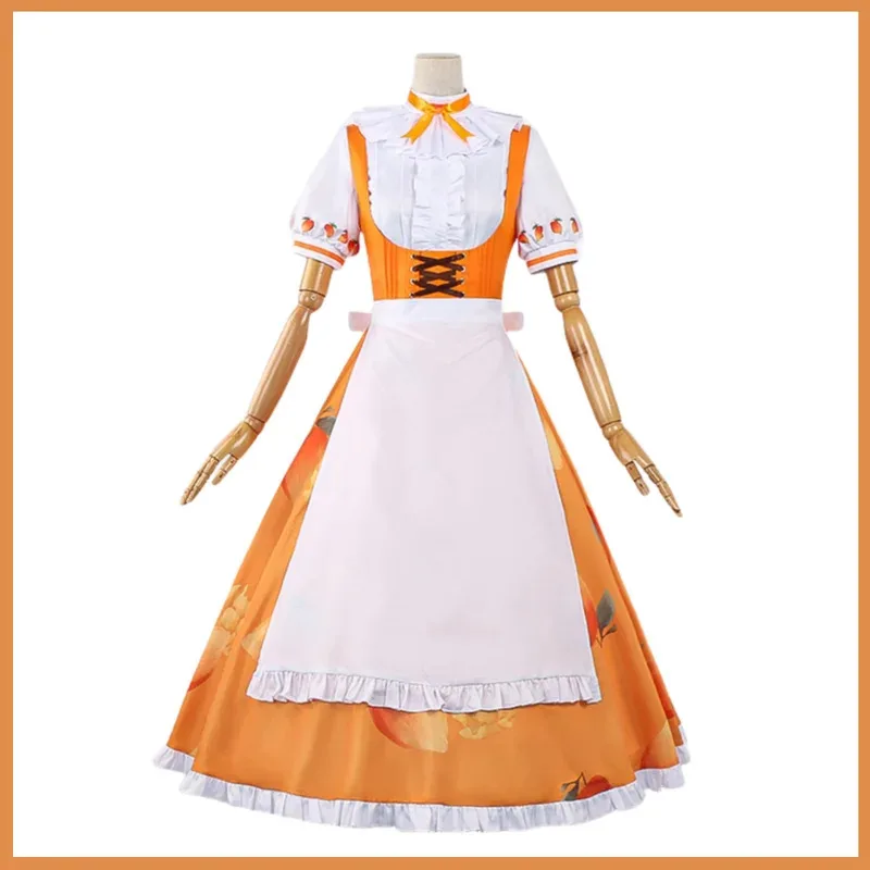¡2525 aaa Anime BanG Sueño! Disfraz de Yukina Minato, disfraz de postre paraíso, vestido de Lolita, delantal, peluca para mujer, bonito Bal enmascarado de Navidad