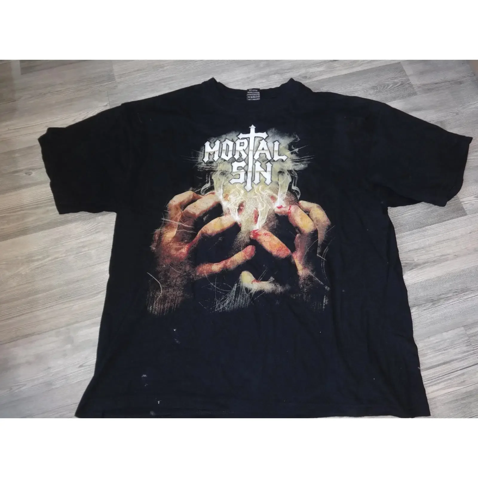 Mortal Sin Rar T Shirt Vintage Thrash Metal Hobbs Angel of Death Forbidden Exodus vintage Washed Soft graphic Breathable Unisex