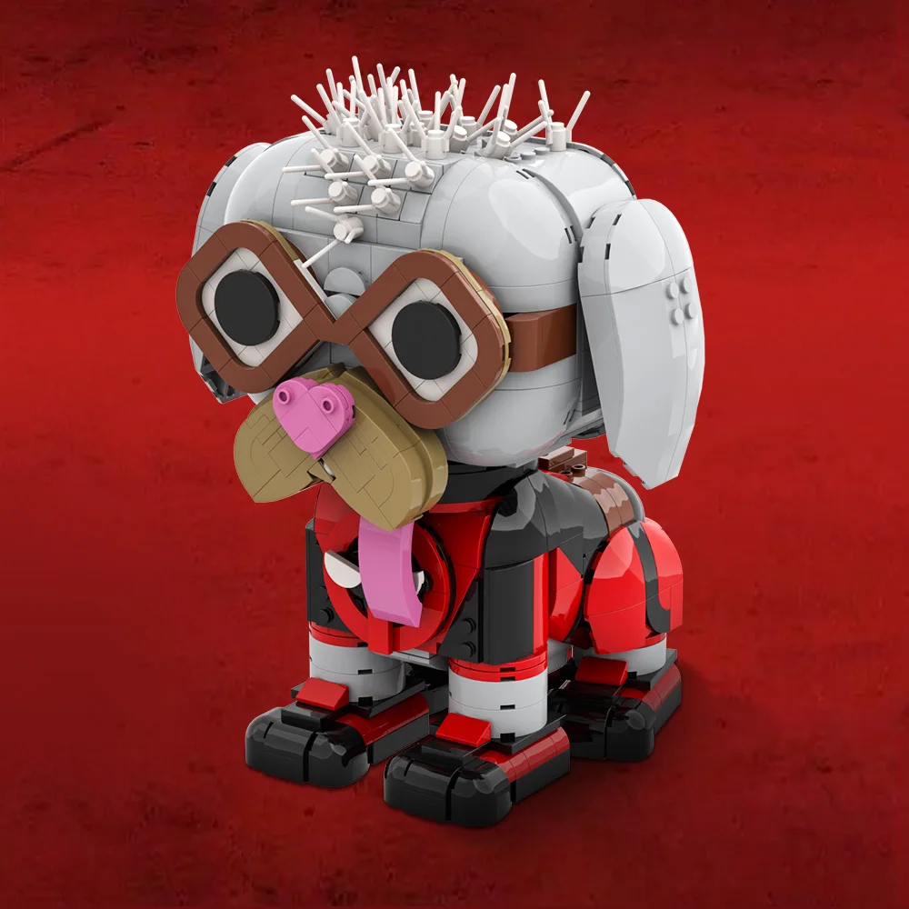 MOC Death God perro Brickheadzs bloques de construcción modelo personaje del juego personaje de acción ladrillos DIY ensamblados para regalo de niños