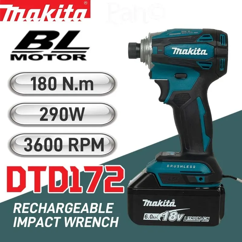 makita-18v-lxt-brushless-impact-driver-dtd172-bare-with-t-mode-for-wood-drilling-metal-bolt-fastening-no-battery